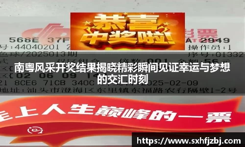 南粤风采开奖结果揭晓精彩瞬间见证幸运与梦想的交汇时刻